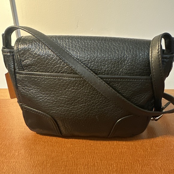 Coach Hadley Luxe Grain Leather Field Crossbody Bag F31664 Black Pebbled - Picture 8 of 12